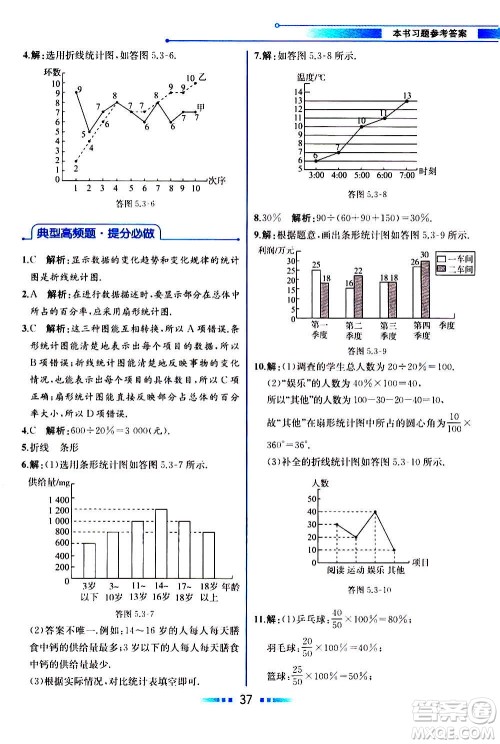 2020年教材解读数学七年级上册HK沪科版参考答案