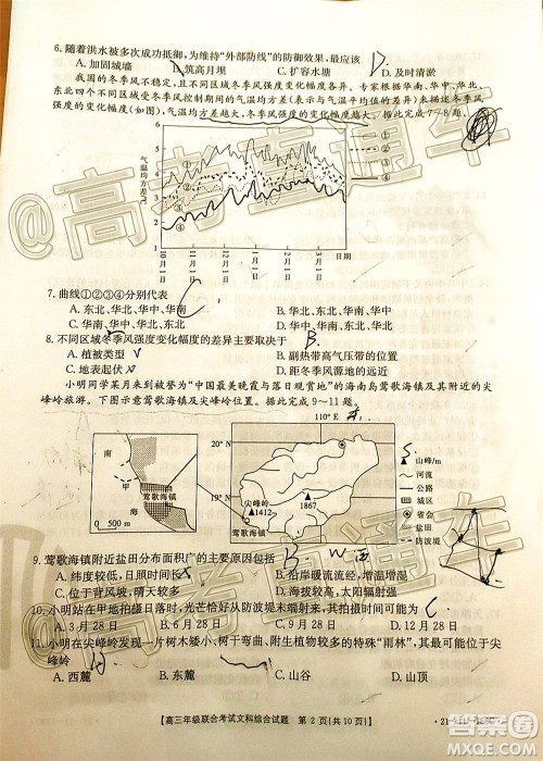 2021届贵州金太阳高三12月联考文科综合试题及答案 2021届贵州金太阳高三12月联考文科综合试题及答案