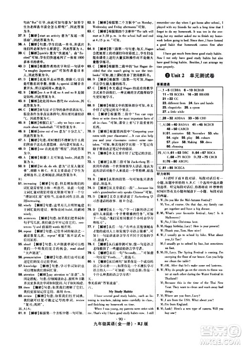 2020魔力一卷通英语九年级全一册RJ人教版答案