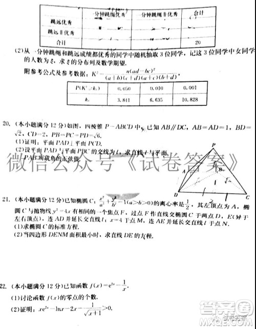 2021届广东省百越名校联盟普通高中学业质量检测数学试题及答案