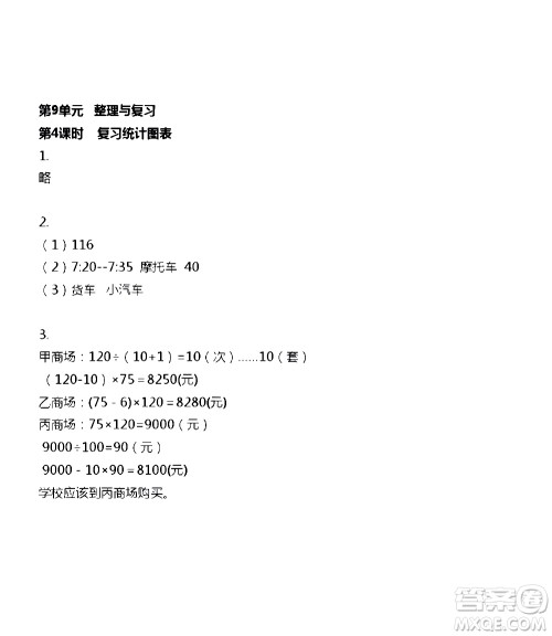 江苏人民出版社2020伴你学数学五年级上册苏教版答案