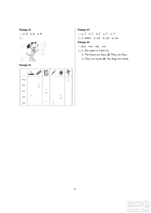大连理工大学出版社2021假期伙伴寒假作业三年级英语人教PEP版答案