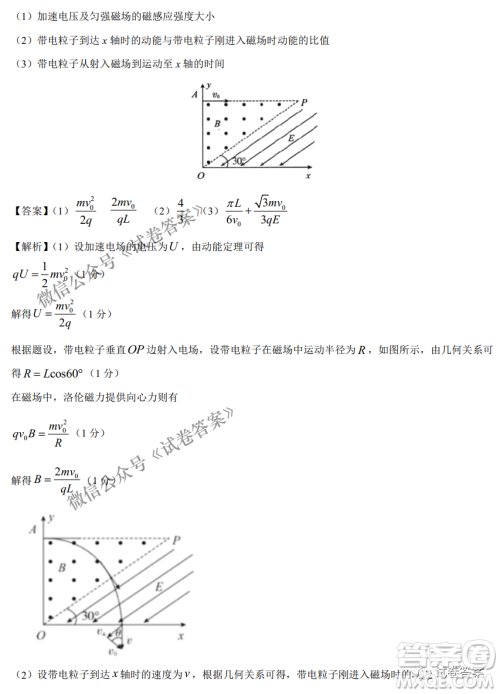 2021年1月八省联考考前猜题卷物理试题及答案