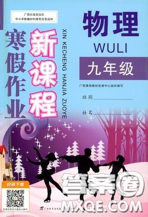 广西教育出版社2021新课程寒假作业九年级物理答案