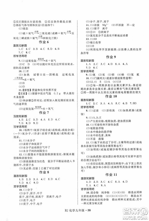 河北少年儿童出版社2021赢在起跑线上中学生快乐寒假九年级化学人教版答案 河北少年儿童出版社2021赢在起跑线上中学生快乐寒假九年级化学人教版答案