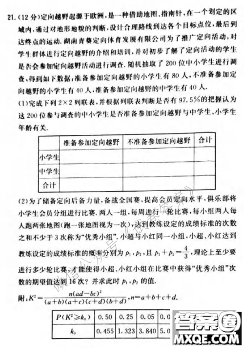 炎德英才大联考长沙市一中2021届高三月考试卷六数学试题及答案