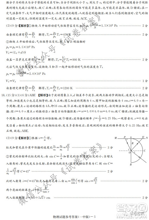 炎德英才大联考长沙市一中2021届高三月考试卷六物理试题及答案 炎德英才大联考长沙市一中2021届高三月考试卷六物理试题及答案