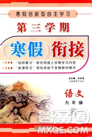 安徽人民出版社2021年第三学期寒假衔接九年级语文R人教版答案