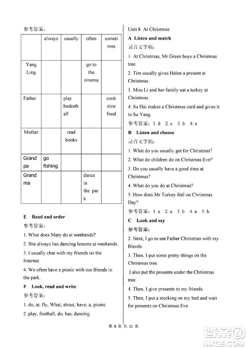 译林出版社2020译林英语小学补充习题五年级译林版答案