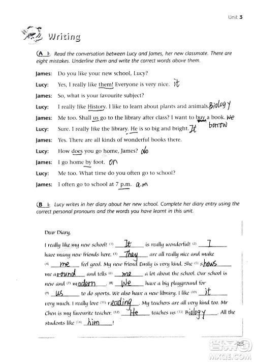 译林出版社2020译林英语初中补充习题七年级上册译林版答案 译林出版社2020译林英语初中补充习题七年级上册译林版答案