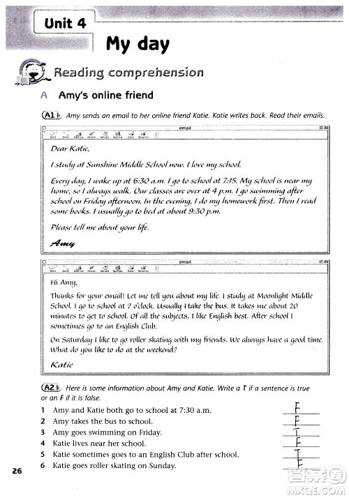 译林出版社2020译林英语初中补充习题七年级上册译林版答案 译林出版社2020译林英语初中补充习题七年级上册译林版答案