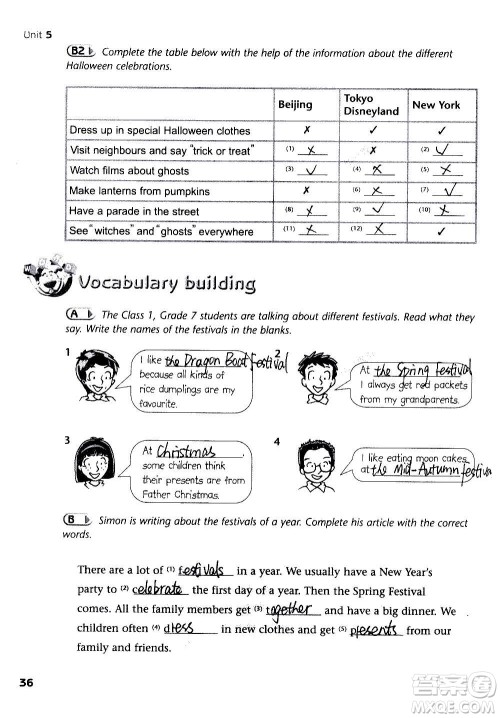 译林出版社2020译林英语初中补充习题七年级上册译林版答案 译林出版社2020译林英语初中补充习题七年级上册译林版答案
