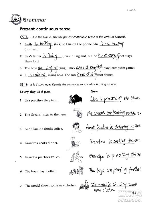 译林出版社2020译林英语初中补充习题七年级上册译林版答案 译林出版社2020译林英语初中补充习题七年级上册译林版答案