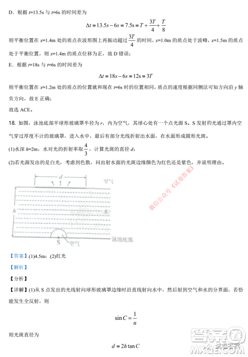 湖南省2021年普通高等学校招生适应性考试物理试题及答案 湖南省2021年普通高等学校招生适应性考试物理试题及答案