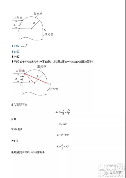 2021年重庆市普通高中学业水平选择考适应性测试物理试题及答案