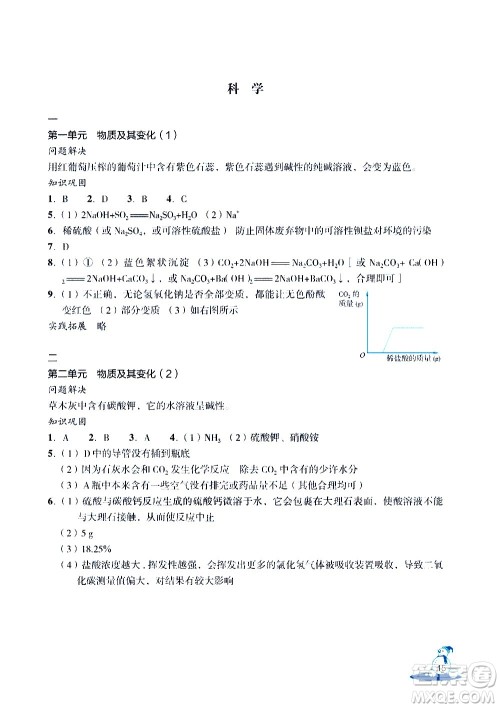 浙江教育出版社2021快乐春节玩转假期活动手册九年级答案