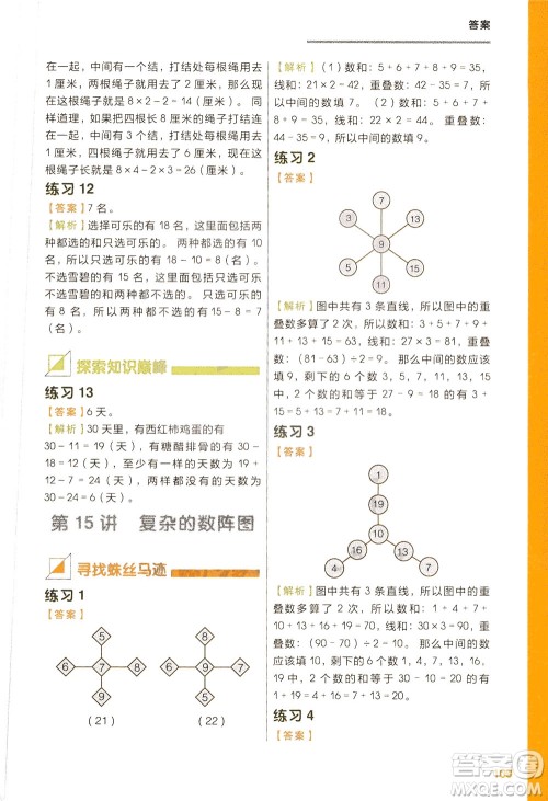 现在教育出版社2021学而思秘籍小学数学思维培养四级练习二年级答案 现在教育出版社2021学而思秘籍小学数学思维培养四级练习二年级答案