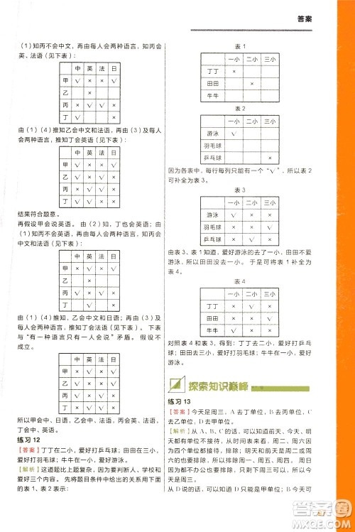 现在教育出版社2021学而思秘籍小学数学思维培养6级练习三年级答案