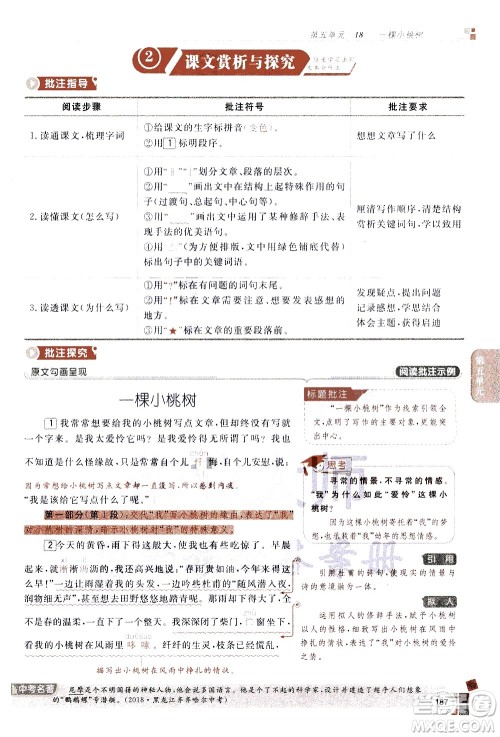 北京教育出版社2021年倍速学习法七年级语文下册人教版答案