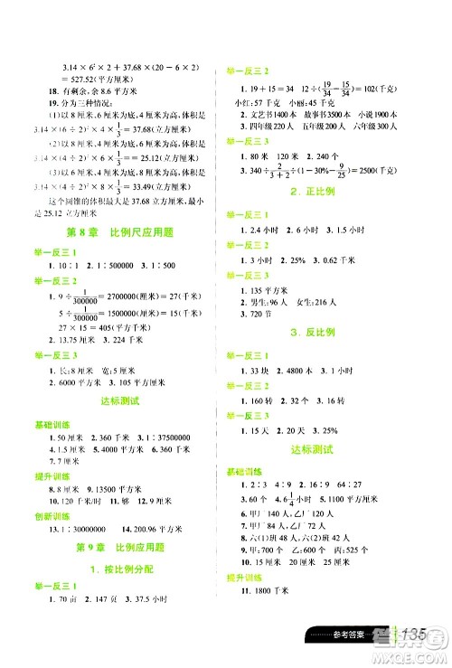 崇文书局2021年小学数学应用题巧思妙解六年级通用版答案