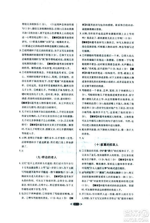 南方出版社2021金牌阅读初中课外现代文阅读训练七年级答案 南方出版社2021金牌阅读初中课外现代文阅读训练七年级答案