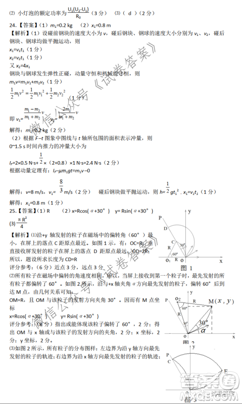 江西省重点中学协作体2021届高三年级第一次联考理科综合试题及答案 江西省重点中学协作体2021届高三年级第一次联考理科综合试题及答案