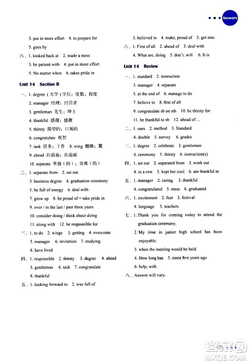 浙江教育出版社2021年核心素养天天练新目标英语词汇学习与检测九年级全一册通用版答案 浙江教育出版社2021年核心素养天天练新目标英语词汇学习与检测九年级全一册通用版答案