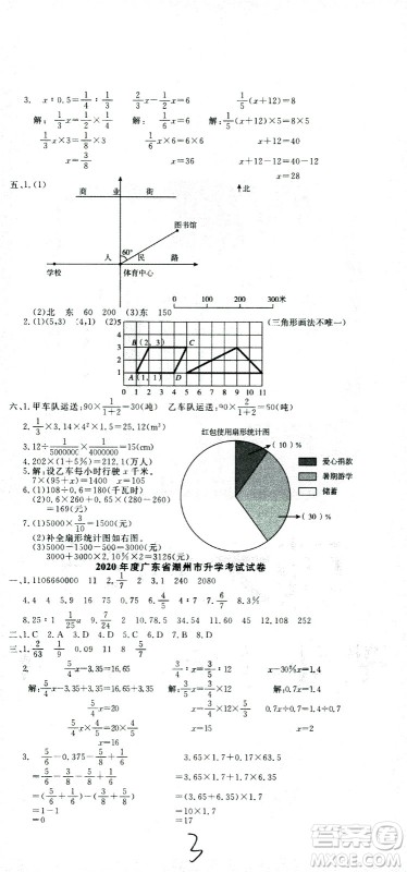 黄冈小状元2021版全国100所名校小学升学考试真题精编卷数学全国版答案 黄冈小状元2021版全国100所名校小学升学考试真题精编卷数学全国版答案