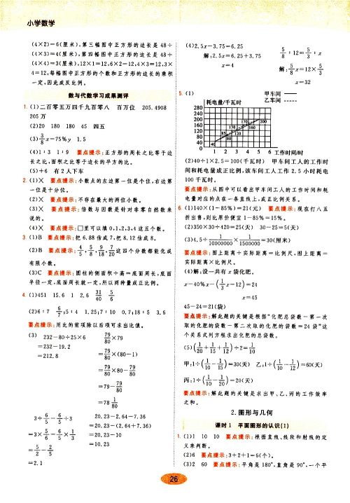 陕西师范大学出版社2021年黄冈同步练一日一练数学六年级下JS江苏版答案