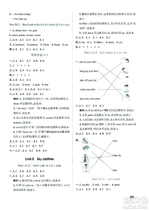 陕西师范大学出版总社有限公司2021小学学霸作业本英语四年级下RJ人教版答案 陕西师范大学出版总社有限公司2021小学学霸作业本英语四年级下RJ人教版答案
