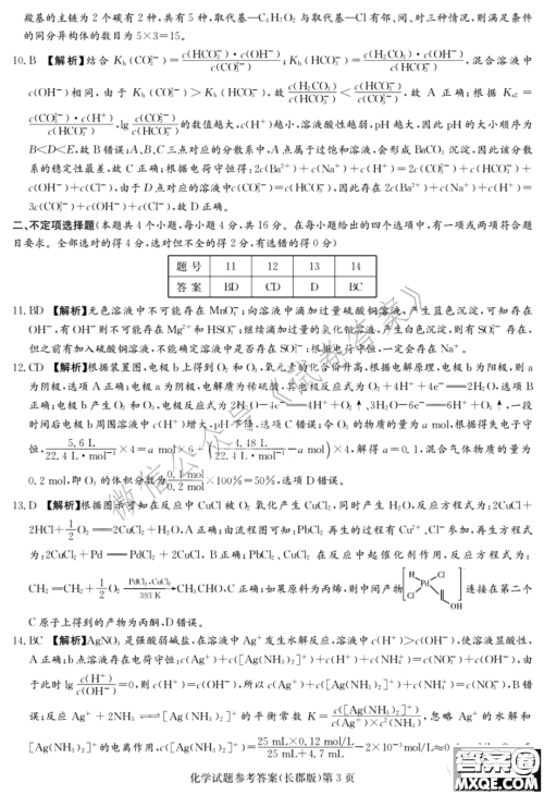 炎德英才大联考长郡中学2021届高三月考试卷六化学试题及答案