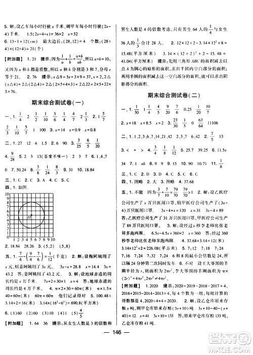 宁夏人民教育出版社2021学霸提优大试卷数学五年级下江苏国标答案