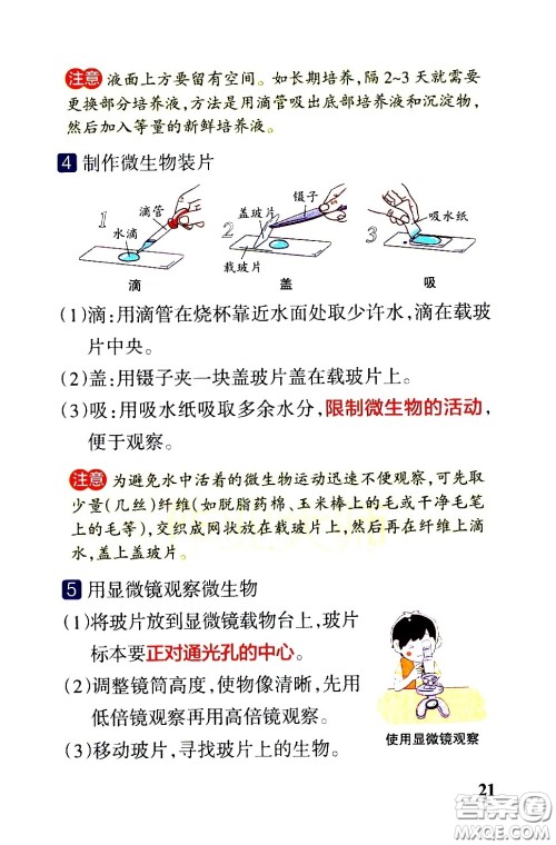 湖南师范大学出版社2021小学学霸速记科学六年级下册JK教科版答案 湖南师范大学出版社2021小学学霸速记科学六年级下册JK教科版答案