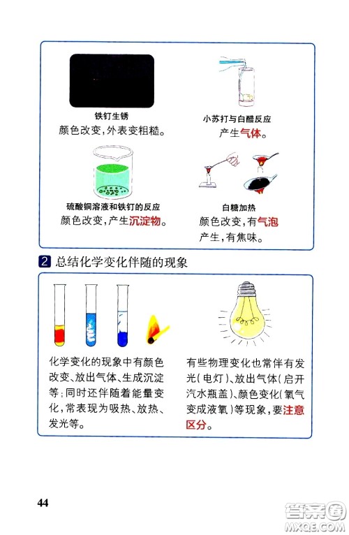 湖南师范大学出版社2021小学学霸速记科学六年级下册JK教科版答案 湖南师范大学出版社2021小学学霸速记科学六年级下册JK教科版答案