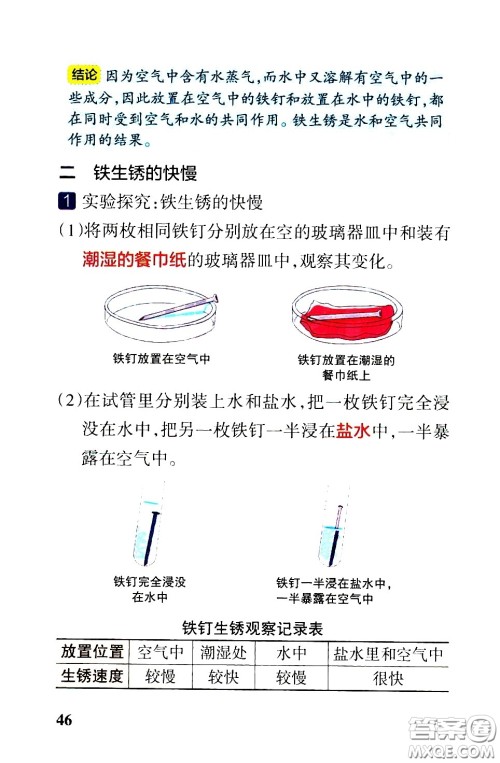 湖南师范大学出版社2021小学学霸速记科学六年级下册JK教科版答案 湖南师范大学出版社2021小学学霸速记科学六年级下册JK教科版答案