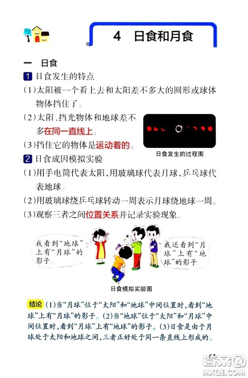 湖南师范大学出版社2021小学学霸速记科学六年级下册JK教科版答案 湖南师范大学出版社2021小学学霸速记科学六年级下册JK教科版答案