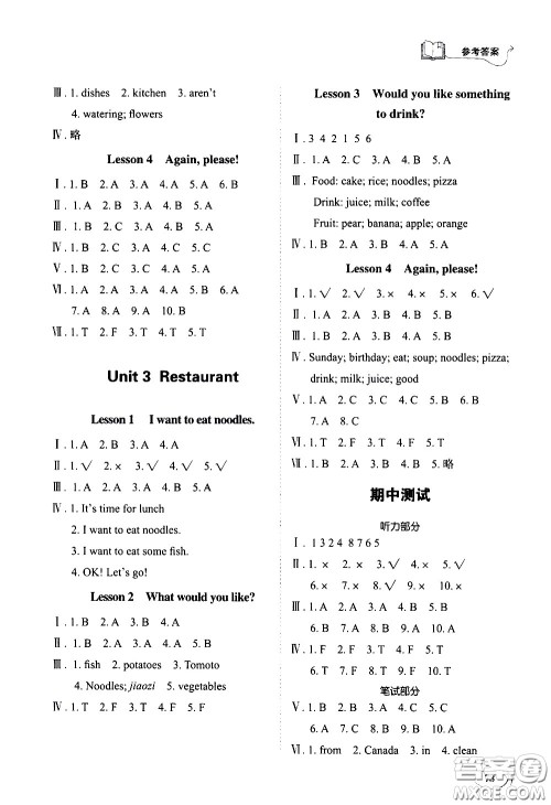 山东科学技术出版社2021小学同步练习册英语四年级下册鲁科版答案 山东科学技术出版社2021小学同步练习册英语四年级下册鲁科版答案