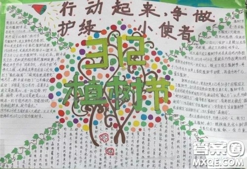 2021植树节手抄报图片汇总 关于2021植树节手抄报图片简单又好看