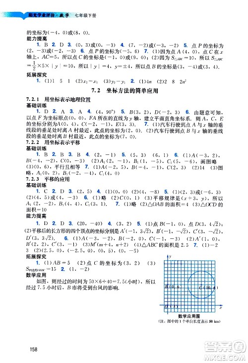 广州出版社2021阳光学业评价数学七年级下册人教版答案 广州出版社2021阳光学业评价数学七年级下册人教版答案
