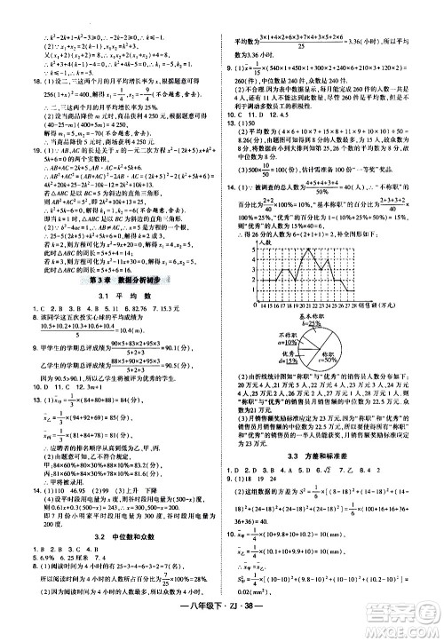 宁夏人民教育出版社2021学霸题中题数学八年级下册浙教版答案