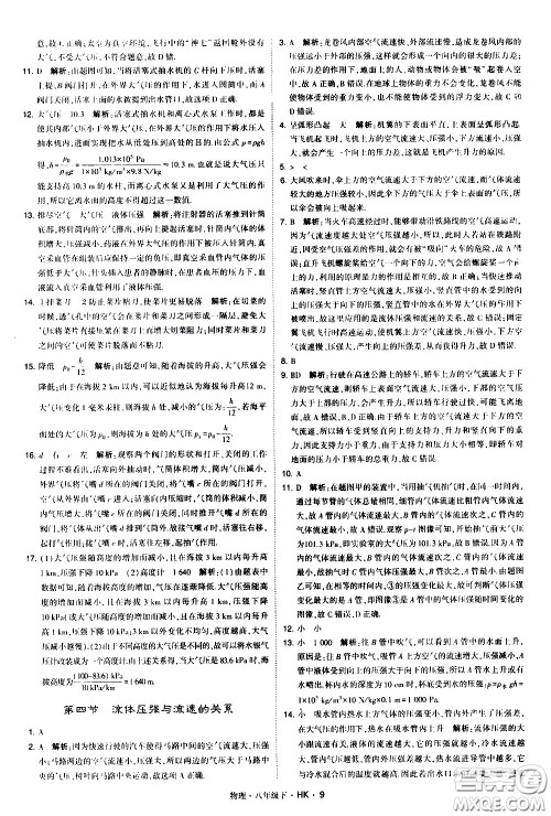 甘肃少年儿童出版社2021学霸题中题物理八年级下册沪科版答案 甘肃少年儿童出版社2021学霸题中题物理八年级下册沪科版答案