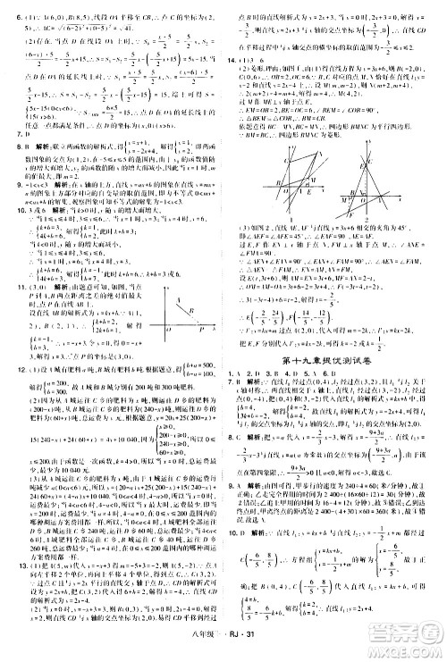甘肃少年儿童出版社2021学霸题中题数学八年级下册人教版答案