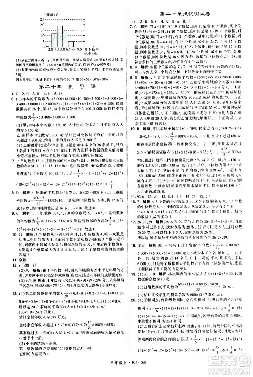 甘肃少年儿童出版社2021学霸题中题数学八年级下册人教版答案