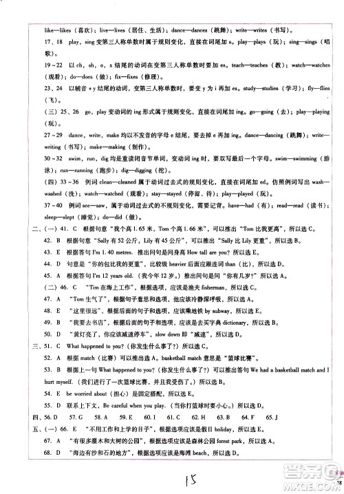 云南教育出版社2021小学能力监测标准卷英语六年级下册人教版答案 云南教育出版社2021小学能力监测标准卷英语六年级下册人教版答案