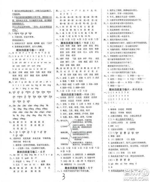 2021年春云南师大附小一线名师核心试卷三年级语文人教版答案