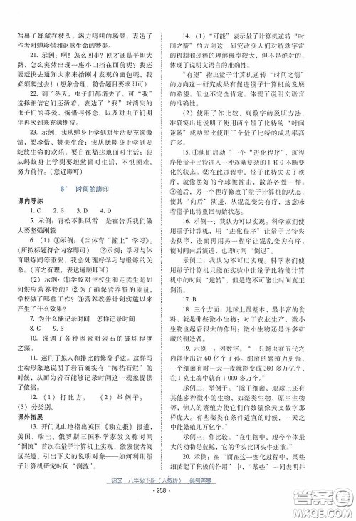 云南教育出版社2021云南省标准教辅优佳学案八年级语文下册人教版答案 云南教育出版社2021云南省标准教辅优佳学案八年级语文下册人教版答案