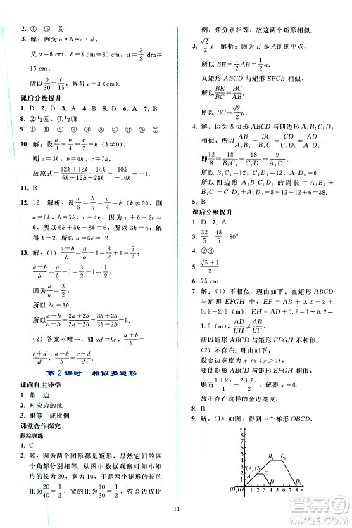 人民教育出版社2021同步轻松练习数学九年级下册人教版辽宁专版答案