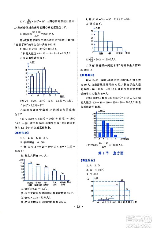 黄山书社2021启东黄冈作业本七年级下册数学人民教育版答案