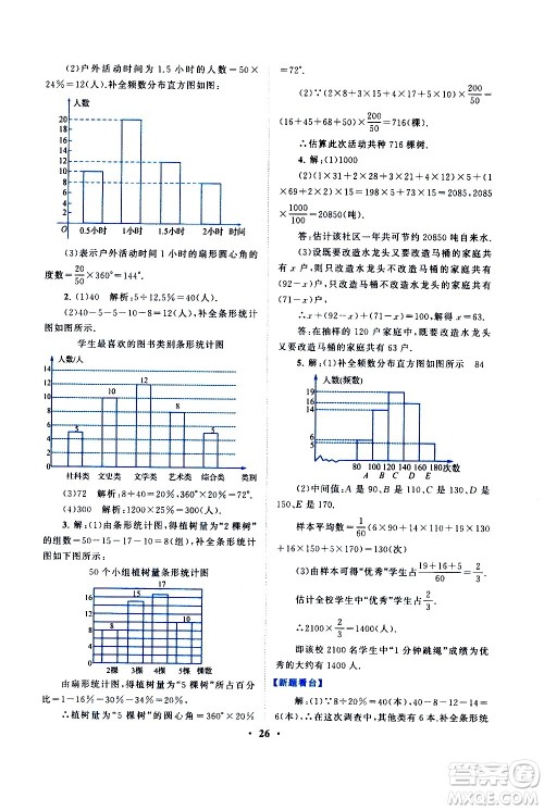 黄山书社2021启东黄冈作业本七年级下册数学人民教育版答案