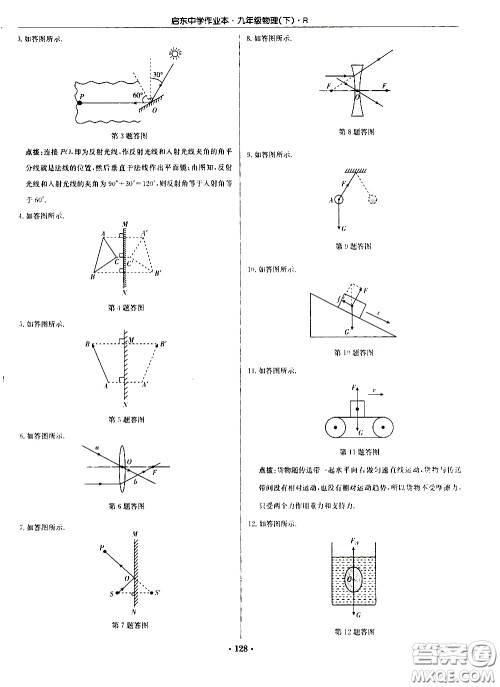 龙门书局2021启东中学作业本九年级物理下册R人教版答案